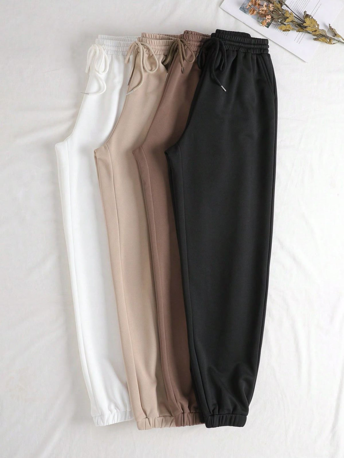 PACK OF 4 TROUSER - WHITE BEIGE BROWN BLACK