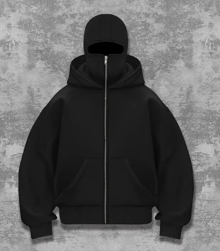 BLACK NINJA ZIPPER HOODIE