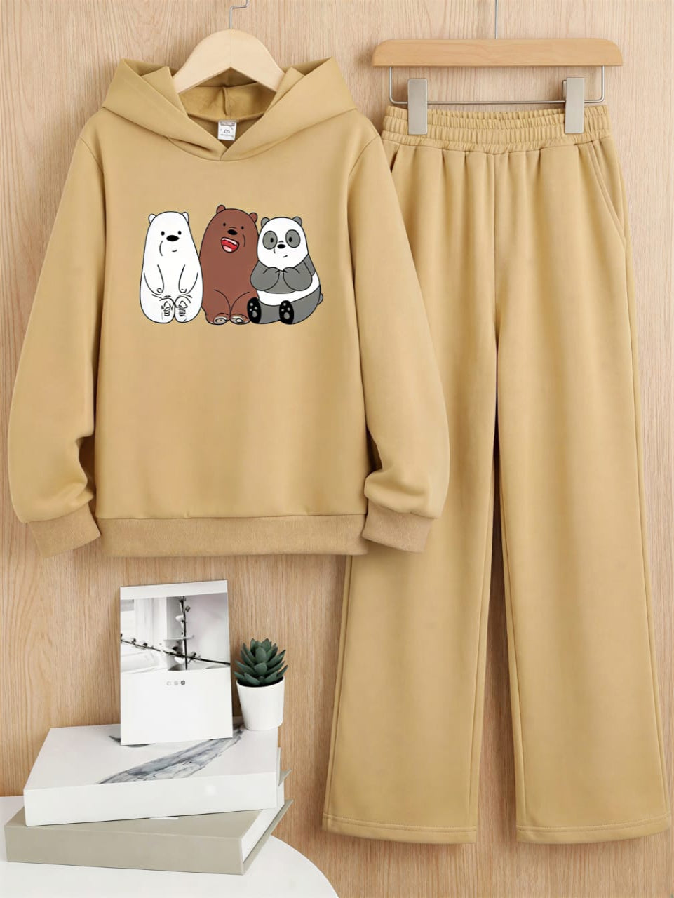 BEIGE HOODIE 3 PANDA - BEIGE FLAPPER