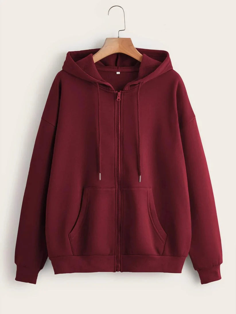 BASIC MAROON ZIPPER