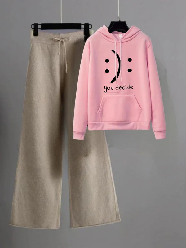 PINK HOODIE YOU DECIDE - BEIGE FLAPPER