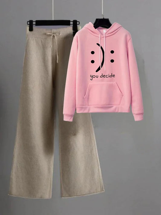 PINK HOODIE YOU DECIDE - BEIGE FLAPPER