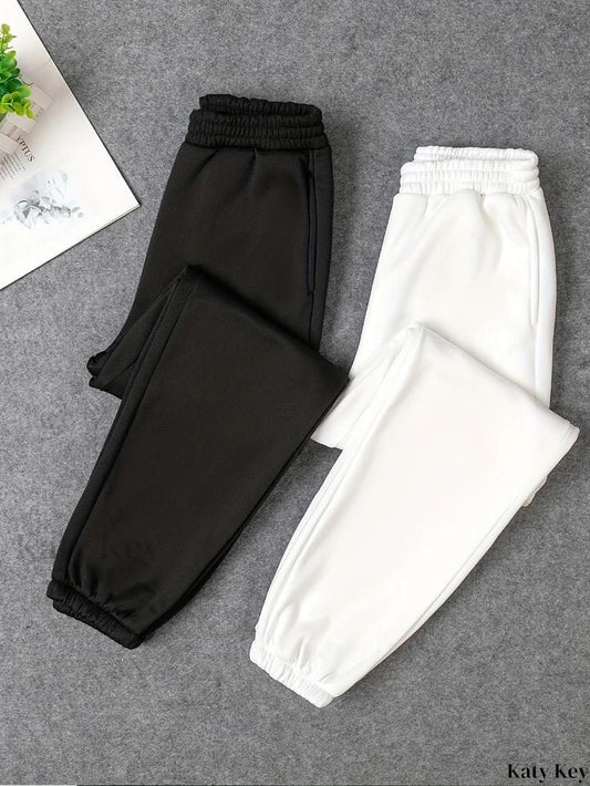 PACK OF 2 TROUSER - BLACK WHITE